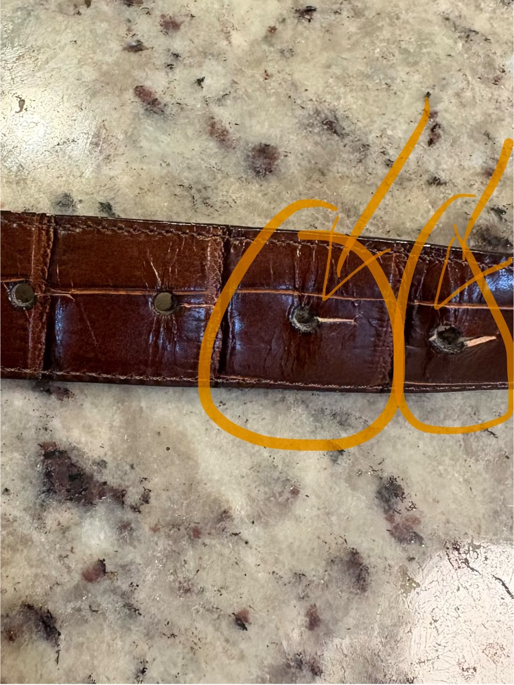 Vintage Brighton crocodile leather belt size L - Picture 8 of 8
